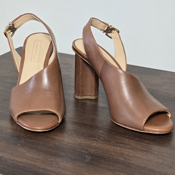 Antonio Melani Brinay Leather Slingback W/Block Heels Women's Size 6.5M - Picture 2 of 12